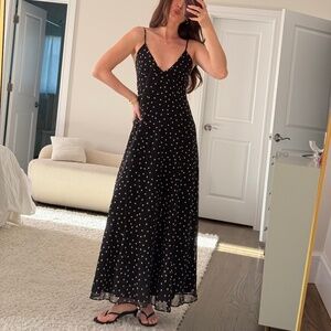 Zara polka dot midi/maxi dress